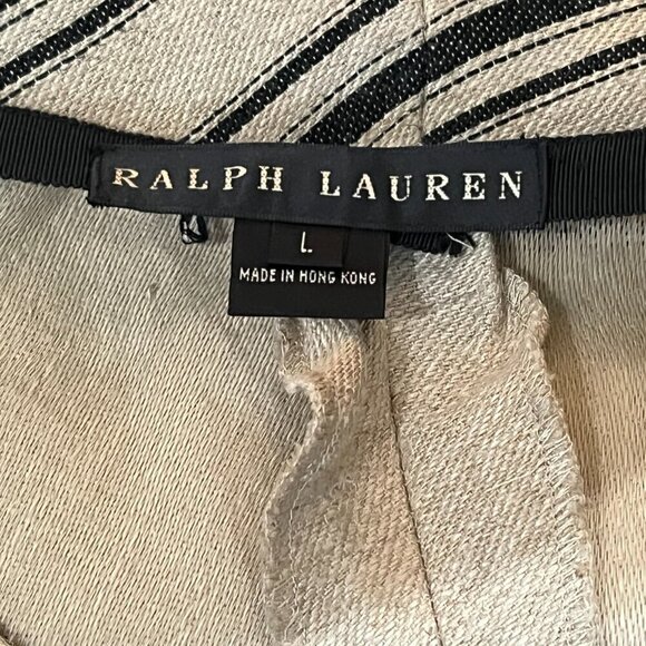 Rare VTG Ralph Lauren Blanket Wrap Midi Skirt Asymmetrical Linen Belt Detail - Picture 10 of 11